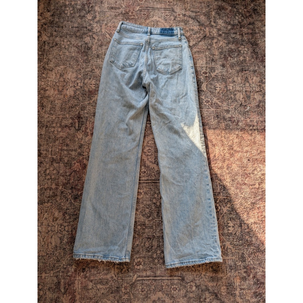 Abercrombie & Fitch Curve Love The 90s Relaxed Jean High Rise Light Wash 25 0R - Picture 2 of 5
